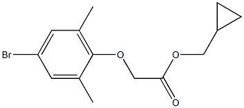 cyclopropylmethyl 2-(4-bromo-2,6-dimethylphenoxy)acetate,,结构式