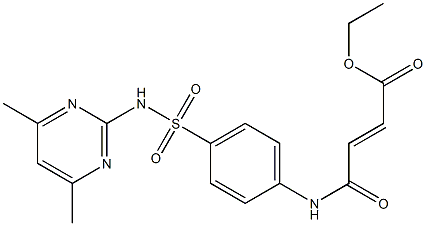 ethyl (E)-4-(4-{[(4,6-dimethyl-2-pyrimidinyl)amino]sulfonyl}anilino)-4-oxo-2-butenoate 结构式