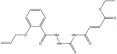 ethyl (E)-4-[({2-[2-(allyloxy)benzoyl]hydrazino}carbothioyl)amino]-4-oxo-2-butenoate Structure