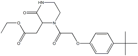 ethyl 2-(1-{2-[4-(tert-butyl)phenoxy]acetyl}-3-oxo-2-piperazinyl)acetate