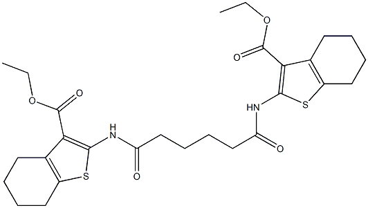 ethyl 2-[(6-{[3-(ethoxycarbonyl)-4,5,6,7-tetrahydro-1-benzothiophen-2-yl]amino}-6-oxohexanoyl)amino]-4,5,6,7-tetrahydro-1-benzothiophene-3-carboxylate|