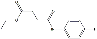 ethyl 4-(4-fluoroanilino)-4-oxobutanoate,,结构式