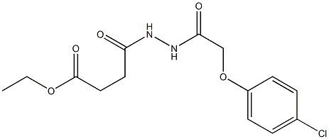 ethyl 4-{2-[2-(4-chlorophenoxy)acetyl]hydrazino}-4-oxobutanoate Structure