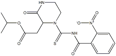 isopropyl 2-(1-{[(2-nitrobenzoyl)amino]carbothioyl}-3-oxo-2-piperazinyl)acetate