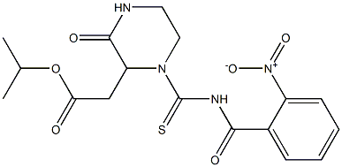  isopropyl 2-(1-{[(2-nitrobenzoyl)amino]carbothioyl}-3-oxo-2-piperazinyl)acetate