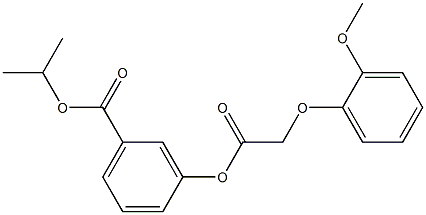 isopropyl 3-{[2-(2-methoxyphenoxy)acetyl]oxy}benzoate,,结构式