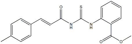 methyl 2-[({[(E)-3-(4-methylphenyl)-2-propenoyl]amino}carbothioyl)amino]benzoate Struktur