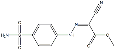 methyl 2-{(Z)-2-[4-(aminosulfonyl)phenyl]hydrazono}-2-cyanoacetate 结构式