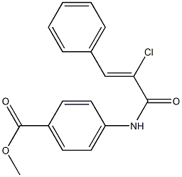 methyl 4-{[(Z)-2-chloro-3-phenyl-2-propenoyl]amino}benzoate Struktur