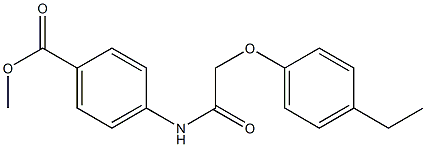 methyl 4-{[2-(4-ethylphenoxy)acetyl]amino}benzoate Struktur
