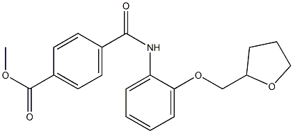 methyl 4-{[2-(tetrahydro-2-furanylmethoxy)anilino]carbonyl}benzoate Structure