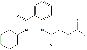 methyl 4-{2-[(cyclohexylamino)carbonyl]anilino}-4-oxobutanoate Struktur