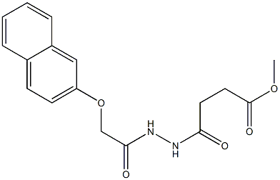 methyl 4-{2-[2-(2-naphthyloxy)acetyl]hydrazino}-4-oxobutanoate Struktur