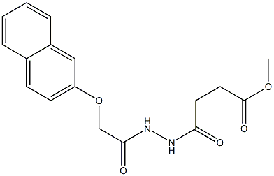 methyl 4-{2-[2-(2-naphthyloxy)acetyl]hydrazino}-4-oxobutanoate Structure