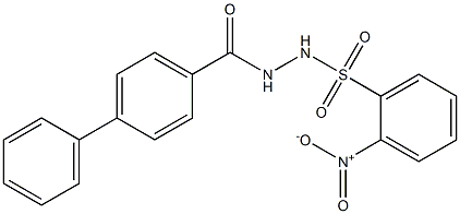 N'-([1,1'-biphenyl]-4-ylcarbonyl)-2-nitrobenzenesulfonohydrazide 结构式