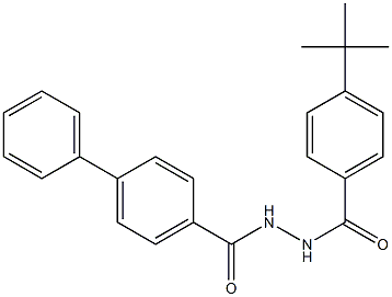 N'-([1,1'-biphenyl]-4-ylcarbonyl)-4-(tert-butyl)benzohydrazide,,结构式