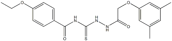 N-({2-[2-(3,5-dimethylphenoxy)acetyl]hydrazino}carbothioyl)-4-ethoxybenzamide Structure