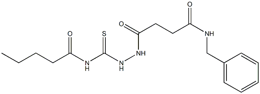 N-({2-[4-(benzylamino)-4-oxobutanoyl]hydrazino}carbothioyl)pentanamide Structure