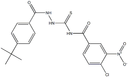 N-({2-[4-(tert-butyl)benzoyl]hydrazino}carbothioyl)-4-chloro-3-nitrobenzamide Struktur