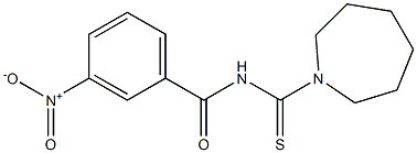 N-(1-azepanylcarbothioyl)-3-nitrobenzamide Structure