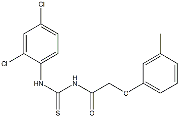 N-(2,4-dichlorophenyl)-N'-[2-(3-methylphenoxy)acetyl]thiourea Structure