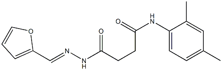 N-(2,4-dimethylphenyl)-4-{2-[(E)-2-furylmethylidene]hydrazino}-4-oxobutanamide Structure
