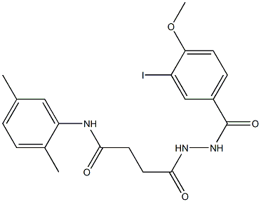 N-(2,5-dimethylphenyl)-4-[2-(3-iodo-4-methoxybenzoyl)hydrazino]-4-oxobutanamide Structure