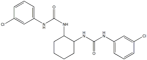 N'-(2-{[(3-chloroanilino)carbonyl]amino}cyclohexyl)-N-(3-chlorophenyl)urea 化学構造式