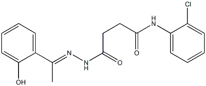 N-(2-chlorophenyl)-4-{2-[(E)-1-(2-hydroxyphenyl)ethylidene]hydrazino}-4-oxobutanamide Structure