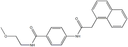 N-(2-methoxyethyl)-4-{[2-(1-naphthyl)acetyl]amino}benzamide Structure