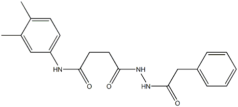 N-(3,4-dimethylphenyl)-4-oxo-4-[2-(2-phenylacetyl)hydrazino]butanamide Struktur