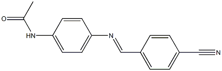N-(4-{[(E)-(4-cyanophenyl)methylidene]amino}phenyl)acetamide Struktur