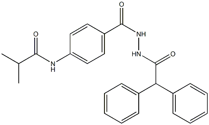 N-(4-{[2-(2,2-diphenylacetyl)hydrazino]carbonyl}phenyl)-2-methylpropanamide,,结构式