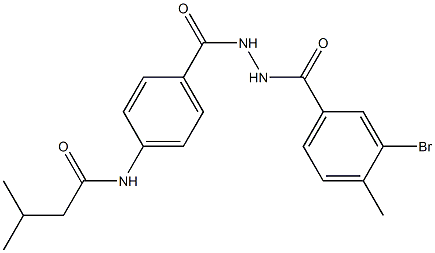 N-(4-{[2-(3-bromo-4-methylbenzoyl)hydrazino]carbonyl}phenyl)-3-methylbutanamide