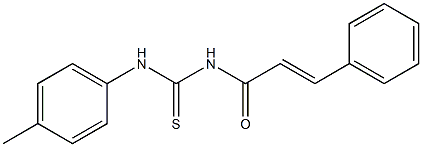 N-(4-methylphenyl)-N'-[(E)-3-phenyl-2-propenoyl]thiourea,,结构式