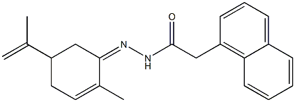 N'-(5-isopropenyl-2-methyl-2-cyclohexen-1-ylidene)-2-(1-naphthyl)acetohydrazide,,结构式