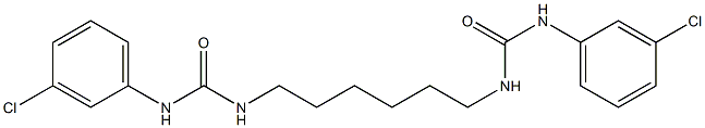 N'-(6-{[(3-chloroanilino)carbonyl]amino}hexyl)-N-(3-chlorophenyl)urea Structure