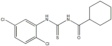 N-(cyclohexylcarbonyl)-N'-(2,5-dichlorophenyl)thiourea 化学構造式