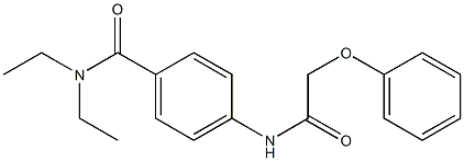 N,N-diethyl-4-[(2-phenoxyacetyl)amino]benzamide 结构式