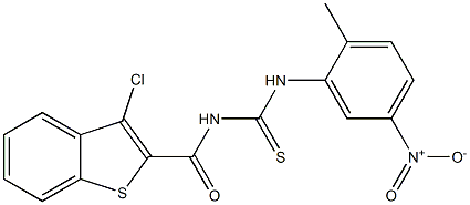  N-[(3-chloro-1-benzothiophen-2-yl)carbonyl]-N'-(2-methyl-5-nitrophenyl)thiourea