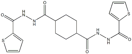 N'-[(4-{[2-(2-thienylcarbonyl)hydrazino]carbonyl}cyclohexyl)carbonyl]-2-thiophenecarbohydrazide Structure