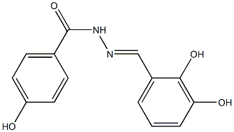 N'-[(E)-(2,3-dihydroxyphenyl)methylidene]-4-hydroxybenzohydrazide 结构式