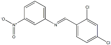 N-[(E)-(2,4-dichlorophenyl)methylidene]-N-(3-nitrophenyl)amine 结构式