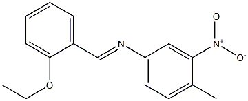 N-[(E)-(2-ethoxyphenyl)methylidene]-N-(4-methyl-3-nitrophenyl)amine 化学構造式