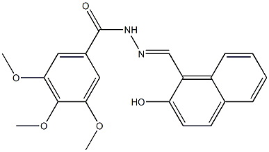 N'-[(E)-(2-hydroxy-1-naphthyl)methylidene]-3,4,5-trimethoxybenzohydrazide,,结构式