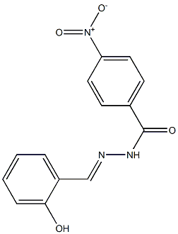 N'-[(E)-(2-hydroxyphenyl)methylidene]-4-nitrobenzohydrazide Struktur