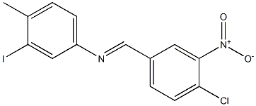 N-[(E)-(4-chloro-3-nitrophenyl)methylidene]-N-(3-iodo-4-methylphenyl)amine Structure