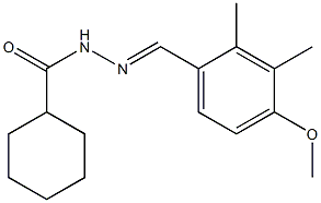 N'-[(E)-(4-methoxy-2,3-dimethylphenyl)methylidene]cyclohexanecarbohydrazide Struktur