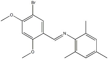 N-[(E)-(5-bromo-2,4-dimethoxyphenyl)methylidene]-N-mesitylamine Structure
