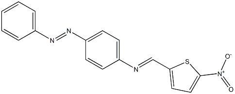 N-[(E)-(5-nitro-2-thienyl)methylidene]-N-{4-[(E)-2-phenyldiazenyl]phenyl}amine Struktur